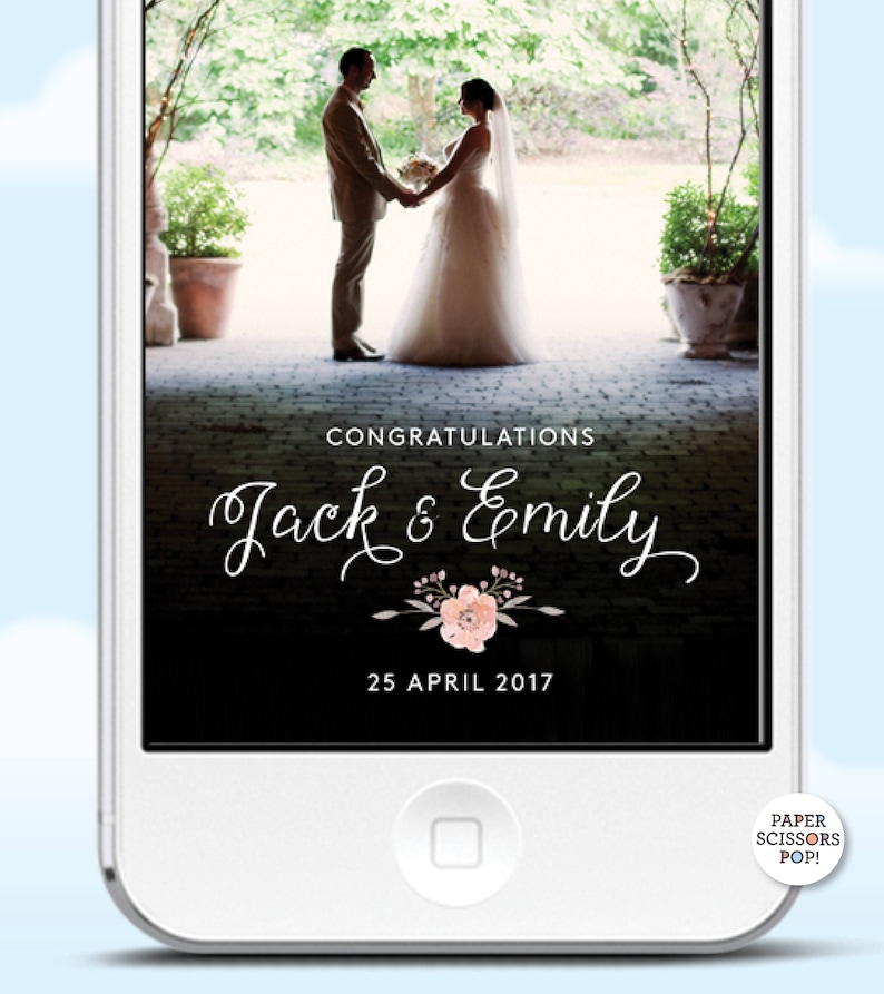 Floral Snapchat Geofilter Summer Wedding Photo Floral Filter Pastel Flowers Calligraphy Barn Wedding Filter Custom Filter Floral Geofilter