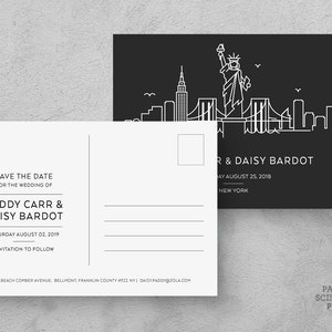 Minimalist New York City Skyline Save the Date (Digital File) image 3