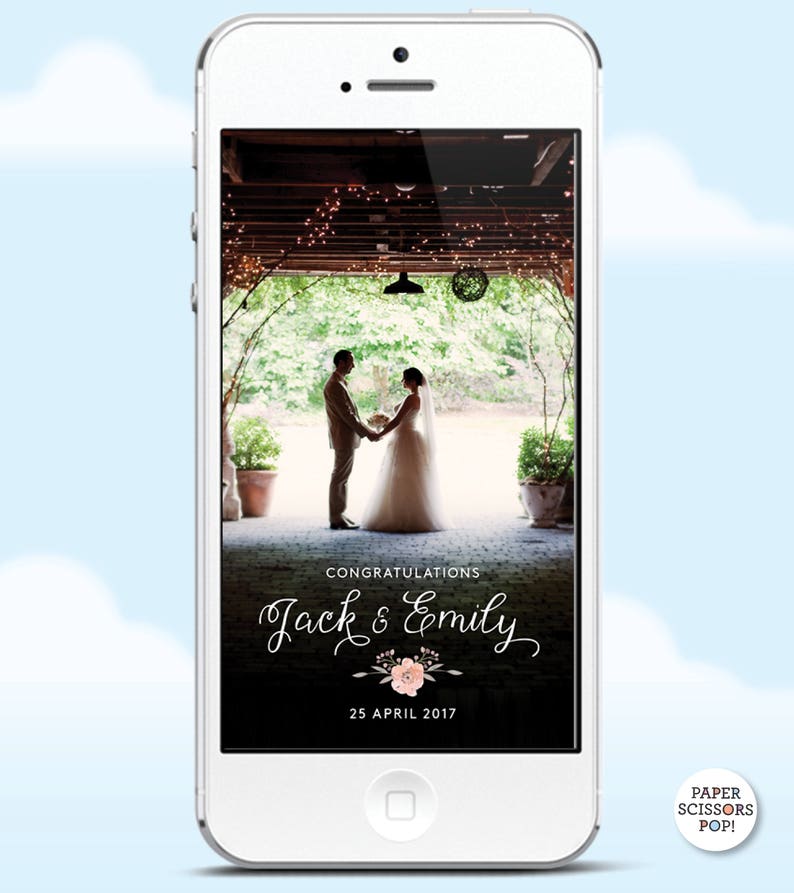 Floral Snapchat Geofilter Summer Wedding Photo Floral Filter Pastel Flowers Calligraphy Barn Wedding Filter Custom Filter Floral Geofilter