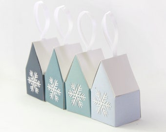 Christmas Favors Printable DIY Candy Boxes Christmas Decor, Advent Calendar, Winter Wedding Favors, Christmas Gift Box, Christmas Tree Decor