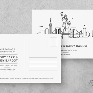 Minimalist New York City Skyline Save the Date (Digital File) image 4