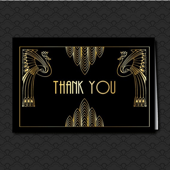 Art Deco Letters Note Card Art Deco Letters Note Card
