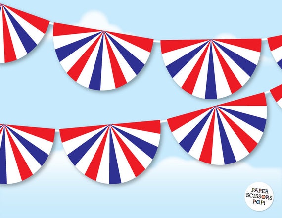 July 4th Garland, Patriotic Banner, 4th of July Garland Bastille Day Garland, July 4th Party Decor Patriotic Decor Independence Day Banner Il_570xn