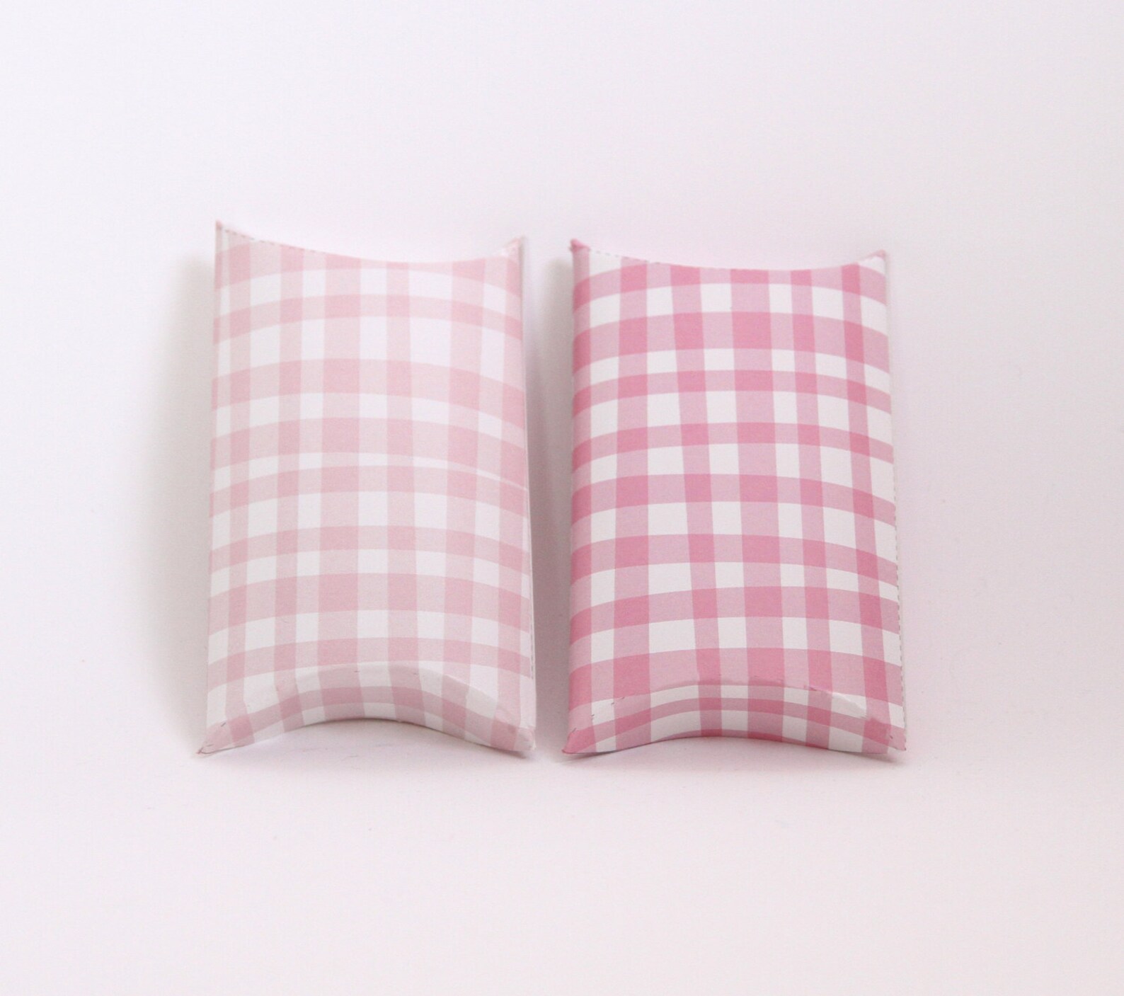 Pink Gingham Pillow Box Printable Jewellery Gift Box Kitchen Etsy