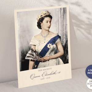 Young Queen Elizabeth memorial printable poster, Instant download, 1950s Queen Elizabeth download Her Majesty Queen of England portrait