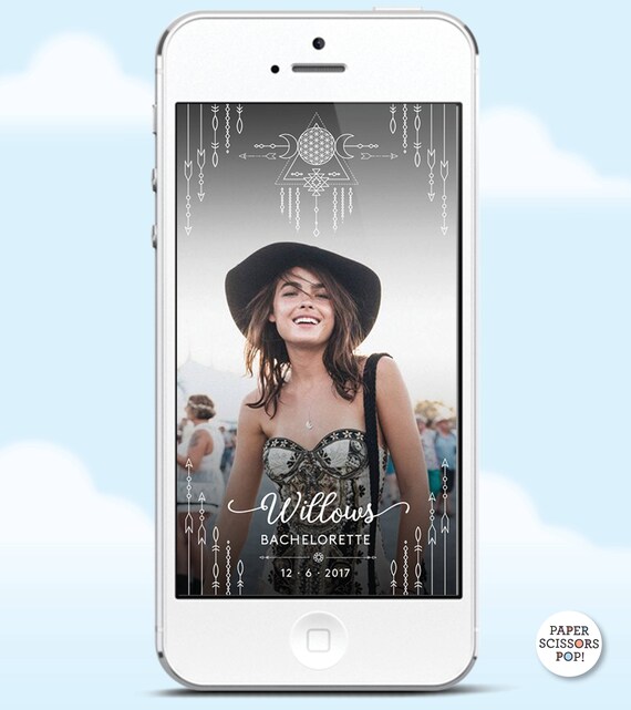 Boho Snapchat Geofilter, Tribal Bachelorette Stapchat Filter, Custom Filter, Festival Snapchat Geofilter, Boho Bachelorette Filter Il_570xn