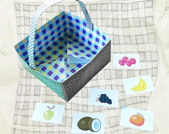 Cat Basket Craft Kid Activity Printable Digital Download