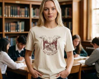 What Music They Make Gothic Bat Shirt | Vintage Dracula Engraving Tee | Gothic Castle Graphic T-Shirt | Gothic Horror Collection Gift