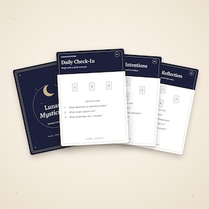 Cartas de Tarot para Imprimir, 24 Layouts de Leitura para Iniciantes, Sugestões para Rituais da Lua Nova, PDF de Adivinhação, Formatos A4 e Carta (EUA), Presente Espiritual