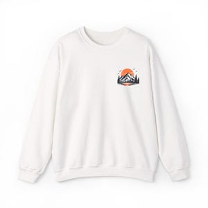 Sunset Mountain Landscape Sweatshirt | Small Chest Patch