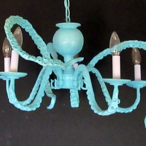 Beach, Coastal, Nautical, Baby Child&#39;s Nursery Octopus Chandelier - CHOOSE COLOR Charleston Savannah  St Augustine Panhandle 30A New Orleans
