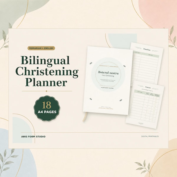 Romanian-English baptism planner
