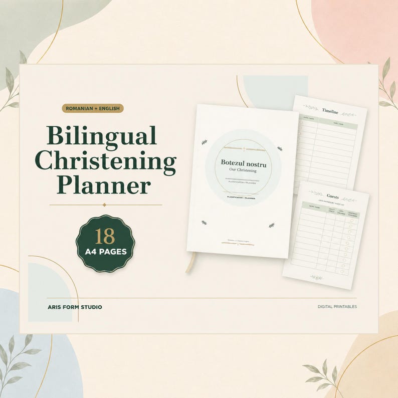 Romanian-English baptism planner