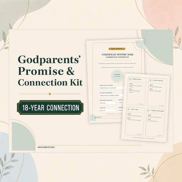 Romanian-English Godparent Certificate