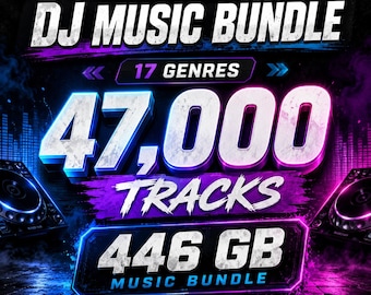 Ultimatives DJ-Musikpaket – 47.000 MP3-Tracks | 17 Genres | 447 GB digitale Sammlung