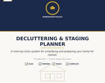 Decluttering & Staging Checklist Printable | Room by Room Home Staging Planner | Digital Download