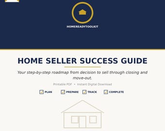 Home Seller Success Guide | Step-by-Step Selling Roadmap | Real Estate Printable Workbook | Digital Download