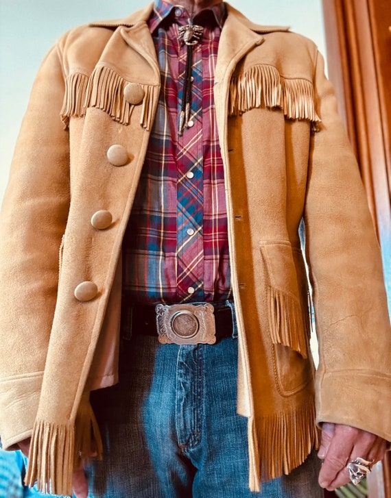 Custom Made Buckskin Fringe Coat