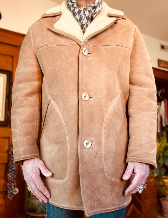 Vintage 1950s Abercrombie & Fitch Shearling Coat - image 1