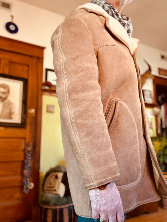 Vintage 1950s Abercrombie & Fitch Shearling Coat - image 3
