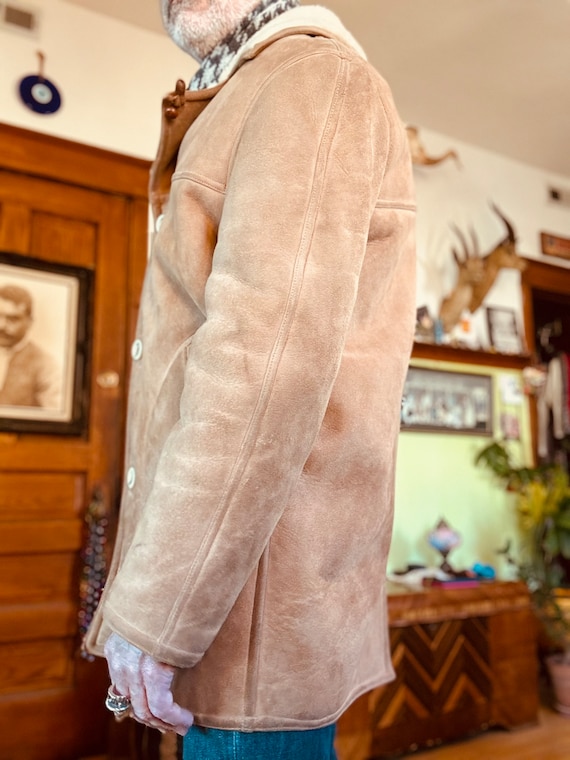 Vintage 1950s Abercrombie & Fitch Shearling Coat - image 5