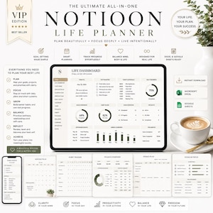 Notion Life Planner Dashboard Template 2027 All In One Minimal Aesthetic Digital Planner Personal Productivity Budget Tracker