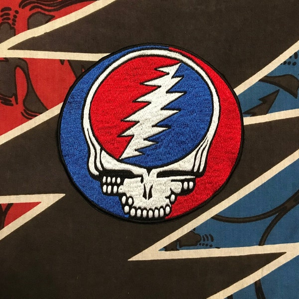 Grateful Dead Extra Large Patch, Steal Your Face Back Patch, 13 Point Stealie Patch | Oversized, Embroidered, SYF