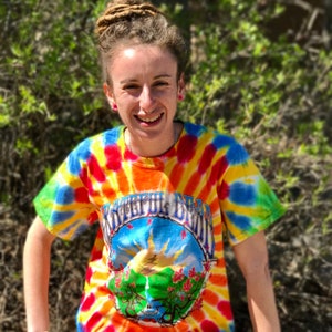 Grateful Dead Sunshine Daydream Tie Dye Shirt, Sugar Magnolia Stealie T Shirt | Sunrise Steal Your Face Tee, 13 Point Bolt, Unisex
