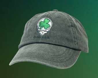 Grateful Dead Hat, Steal Your Shamrock | Celtic, Irish, St Patrick’s, Embroidered, Ball Cap, Steal Your Face, Stealie, Vintage Dead, Green