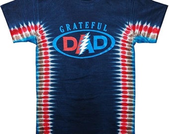 Grateful Dad Tie Dye Grateful Dead Tee Shirt | Father’s Day Gift, Deadhead Dad, Stealie Bolt T Shirt