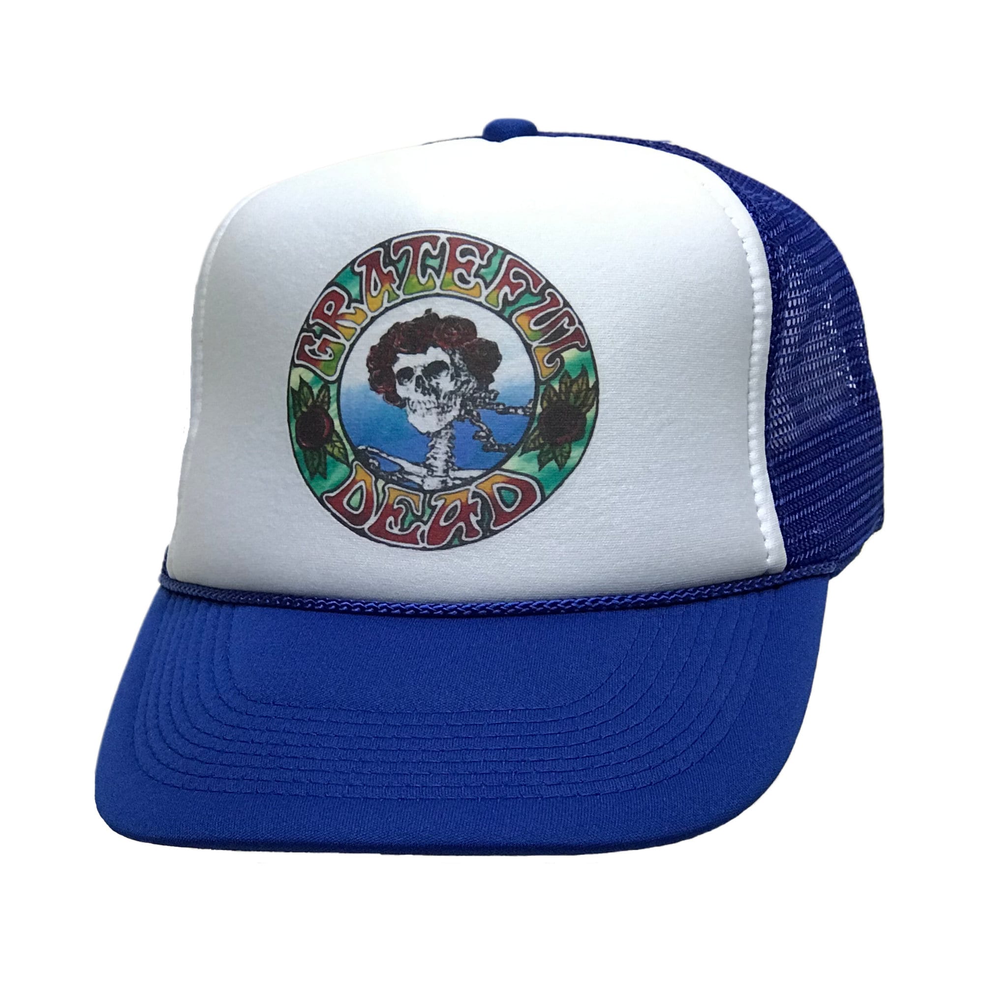 Rare! Iron Fist Skull Rose Jeweled Trucker Hat Grateful Dead Skull & Roses Trucker Cap, Grateful Dead  main image 3