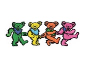 Grateful Dead Dancing Bears Patch, Rainbow Bear Patch