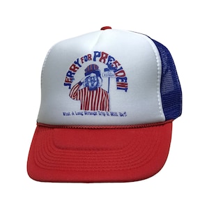 Jerry for President Cap, Jerry Garcia, Trucker, Hat, Make America Grateful Again, What A Long Strange Trip, Grateful Dead