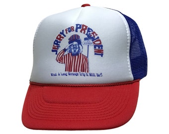 Jerry for President Cap, Jerry Garcia, Trucker, Hat, Make America Grateful Again, What A Long Strange Trip, Grateful Dead