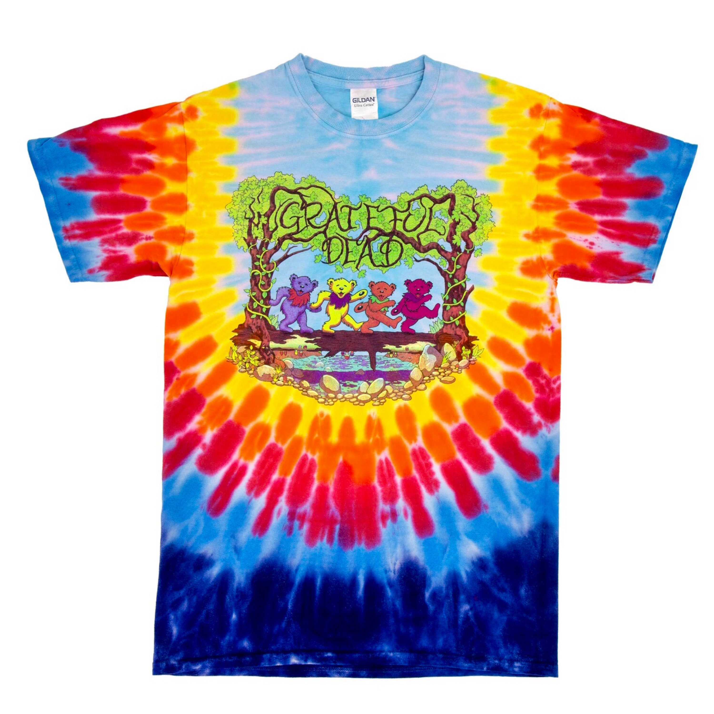 Not Fade Away Grateful Dead Wood Bears Tie Dye T Shirt M