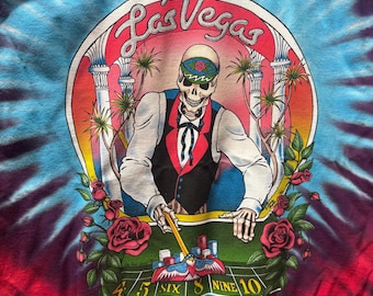 Grateful Dead Las Vegas Tee Shirt, Silver State Dealer Tie Dye Shirt | Dead & Company, Vegas, Sphere, Bob Weir, Jerry Garcia, Vintage Dead