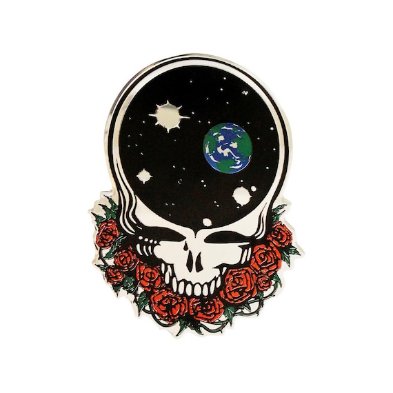 ◡̈⃝SURF'S UP◡̈⃝です Grateful Dead Metal Space Your Face Sticker, Metal Emblem