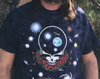 Grateful Dead Space Your Face Tie Dye, Classic Stealie Space T Shirt | Vintage Dead, SYF, Roses, Unisex, Tee Shirt