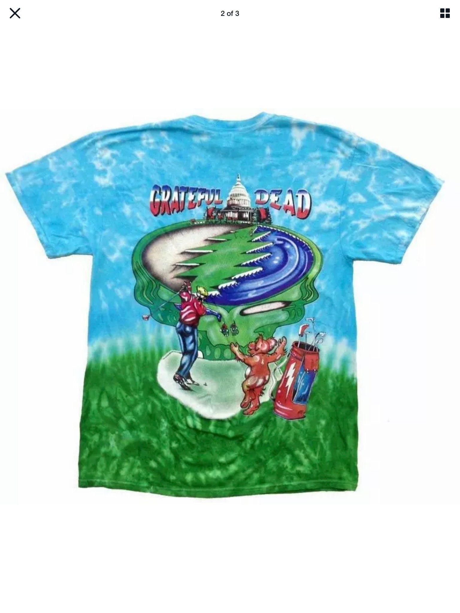 Grateful Dead Golf Tie Dye Shirt, Skeleton Golfer Steal Your