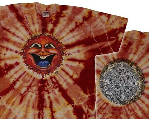 Sun Face Grateful Dead Lot Shirt, Tie Dye Tee, Psychedelic, Tour T 