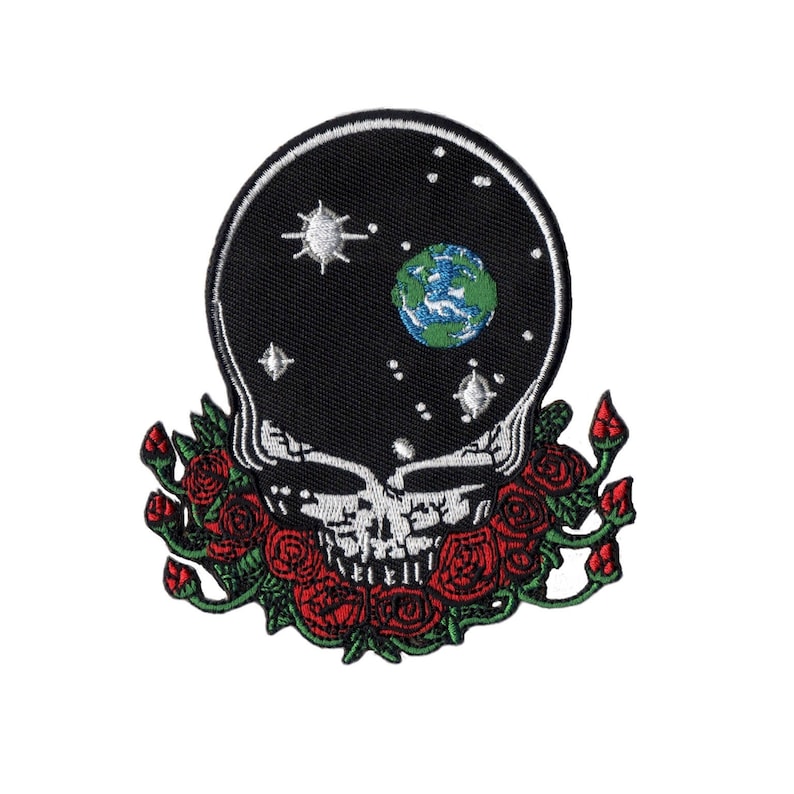 Grateful Dead Space Your Face Patch Embroidered, Cut Out, Iron On, Applique image 1