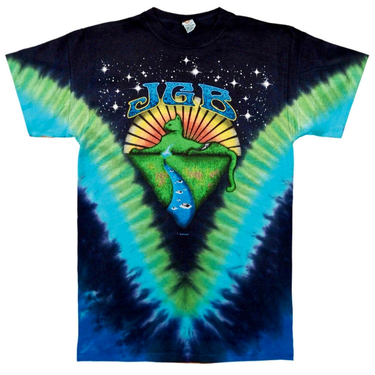Jerry Garcia Tie Dye Shirt Cats Under the Stars T Shirt Etsy