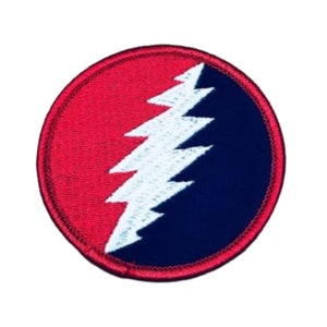 GD Lightning Bolt Patch, Dead & Company, Grateful Dead, Tour | Embroidered, Badge