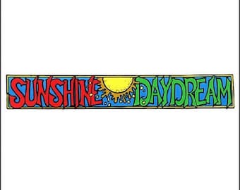 Sunshine Daydream Window Sticker - Vintage Grateful Dead Sticker | Vintage Dead, Trippy, Psychedelic, Rainbow, Lot Sticker, Decal, Large