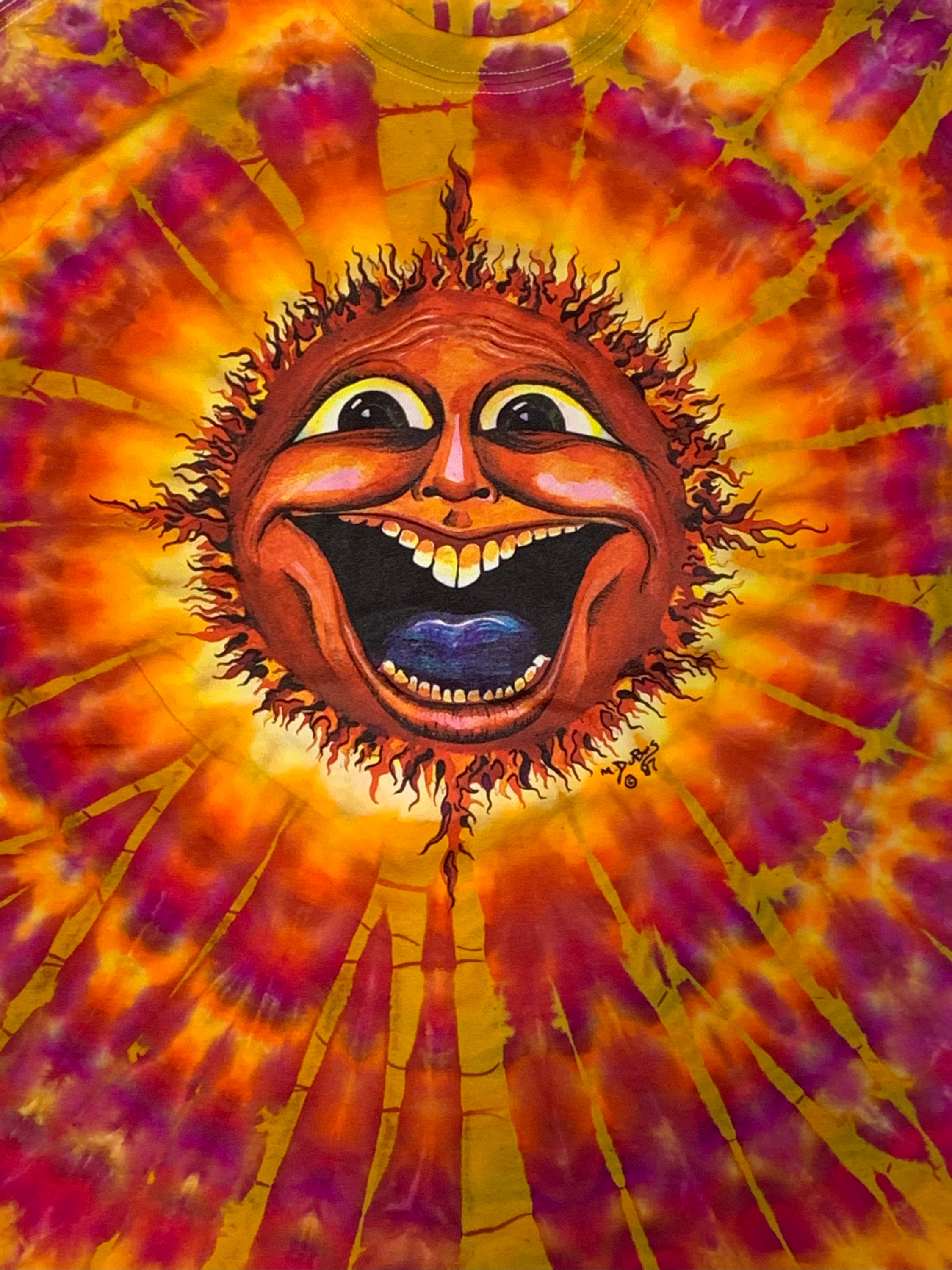 Sun Face Grateful Dead Lot Shirt, Tie Dye Tee, Psychedelic, Tour T 