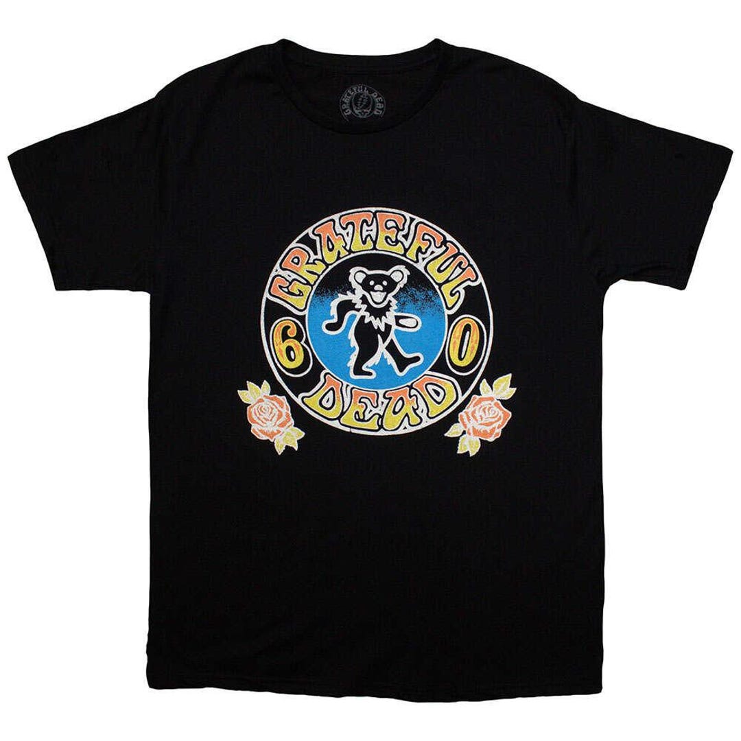 Grateful Dead 60TH ANNIVERSARY Bear Roses Black Shirt - GD60