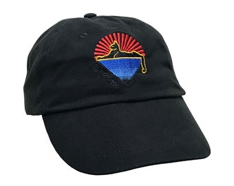 Jerry Garcia Hat, Cats Under the Stars, Embroidered, Ball Cap, Grateful Dead