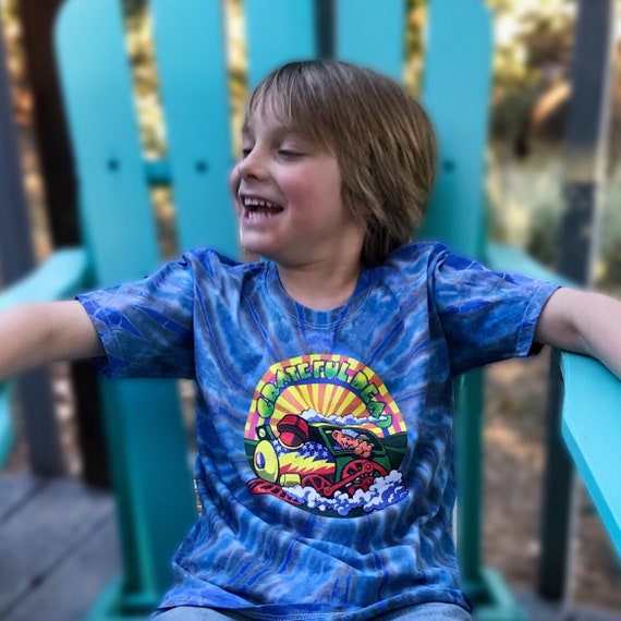 Grateful Dead Kids Train Tie Dye T Shirt Dancing Bear Dead 