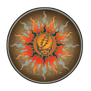 Stealie Sun Grateful Dead Sticker, Window Decal | Steal Your Face, SYF