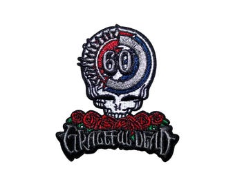 Grateful Dead 60th Anniversary Patch, Bob Weir, Steal Your Face Roses | Official, San Francisco, Dead & Co, 13 Point, Stealie, Embroidered